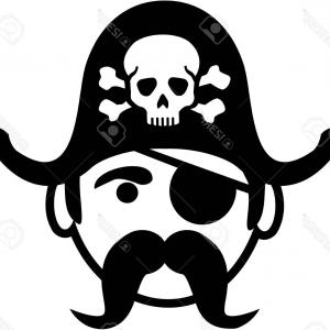 300x300 Photostock Vector Pirate Head With Eye Patch And Skull Hoodamathrun
