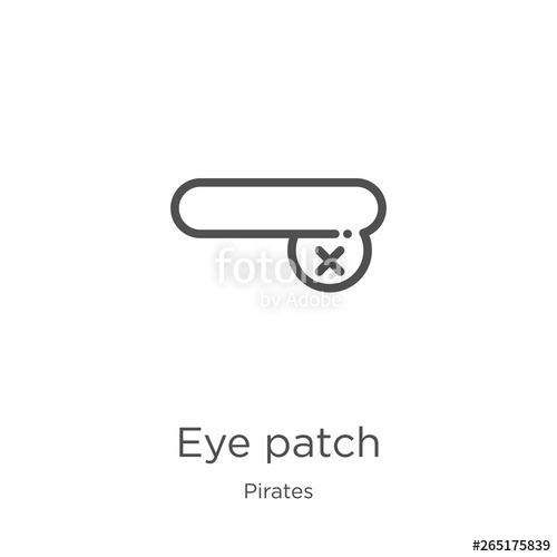 500x500 Eye Patch Icon Vector From Pirates Collection Thin Line Eye Patch