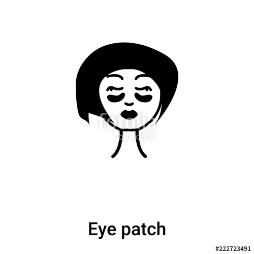 500x500 Eye Patch Icon Vector Isolated On White Background, Logo Concept