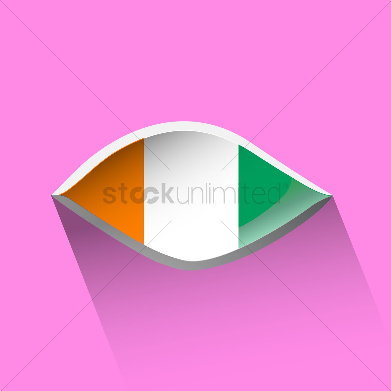 Flag Of Ivory Coast In The Shape Of An Eye Vector Image 1300x1300 Flag Of Ivory Coast In The Shape Of An Eye Vector Image