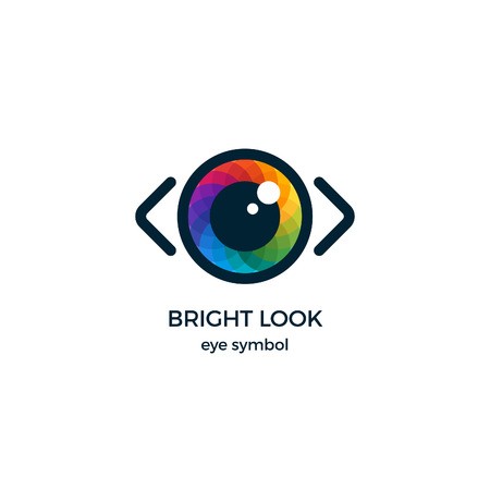 450x450 Eye Symbol Vector Design Colorful Template Business Logo Concept