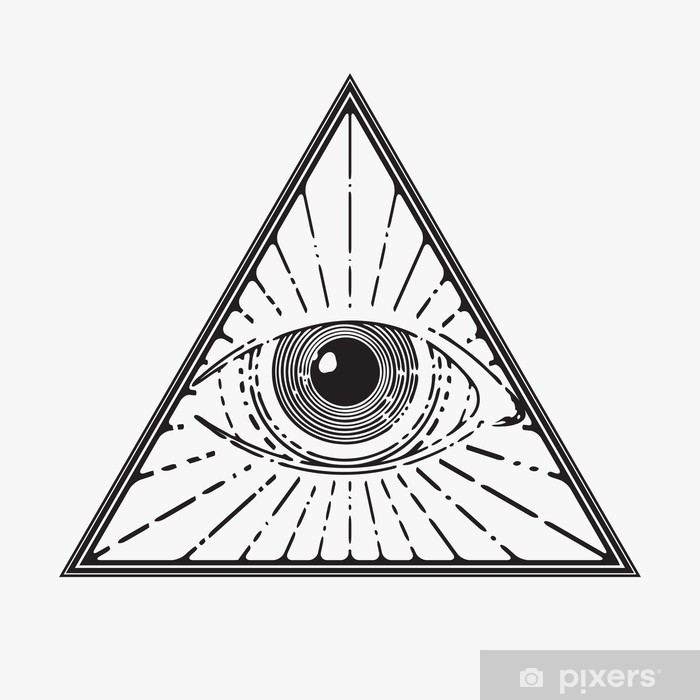 700x700 All Seeing Eye Symbol, Vector Illustration Wall Mural Pixers