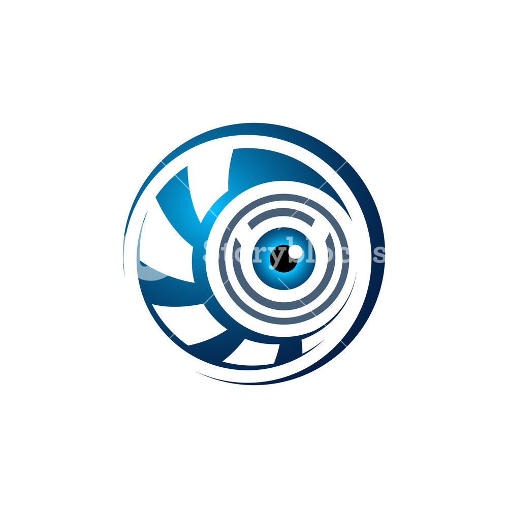 1000x1000 Eye Symbol Illustration, Blue Security Guard Browser Web Logo