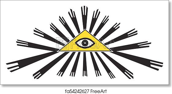 561x306 Free Art Print Of All Seeing Eye Symbol, Vector Illustration