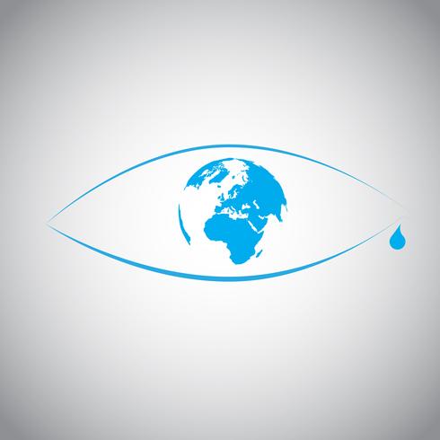 490x490 Global Warming In An Eye Symbol