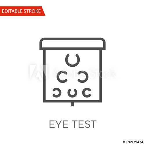 500x500 Eye Test Vector Icon