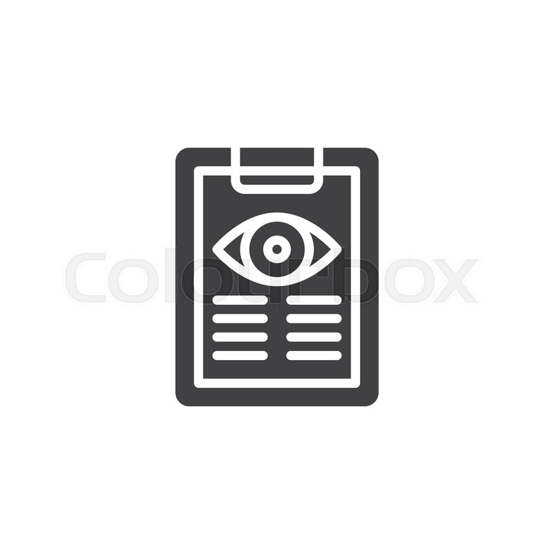 800x800 Eye Test Document Vector Icon Filled Stock Vector Colourbox