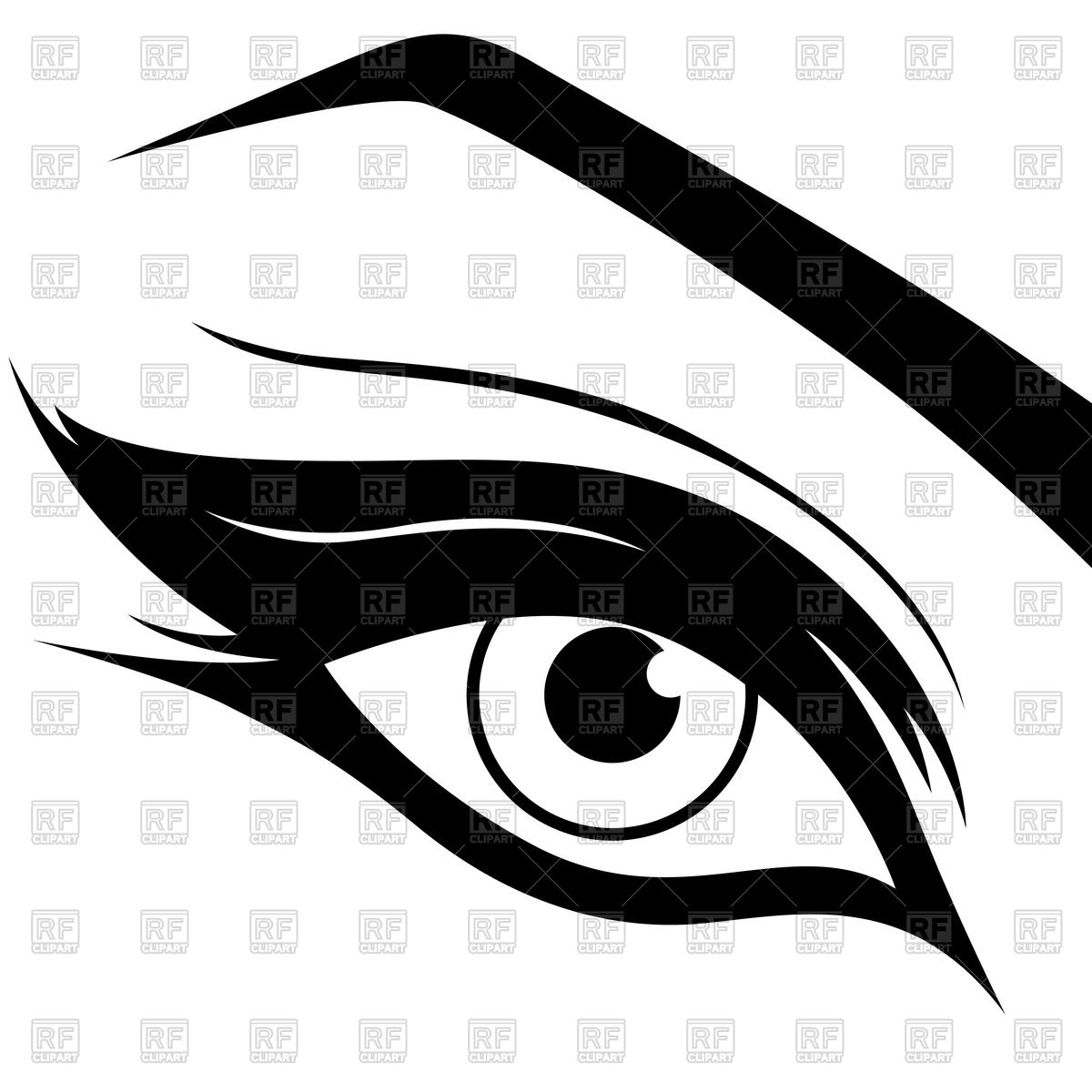 1200x1200 Eye Silhouette With Make Up Vector Image Of People Natareal