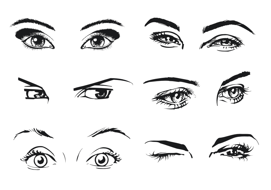 900x632 Female Eye Vector Art Free Coreldraw