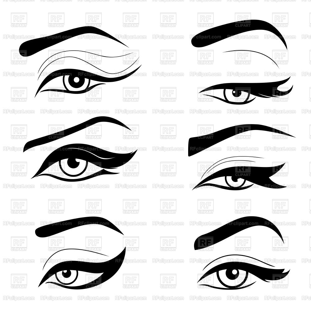 1000x1000 Set Of Women Eyes Vector Image Of Beauty, Fashion Natareal