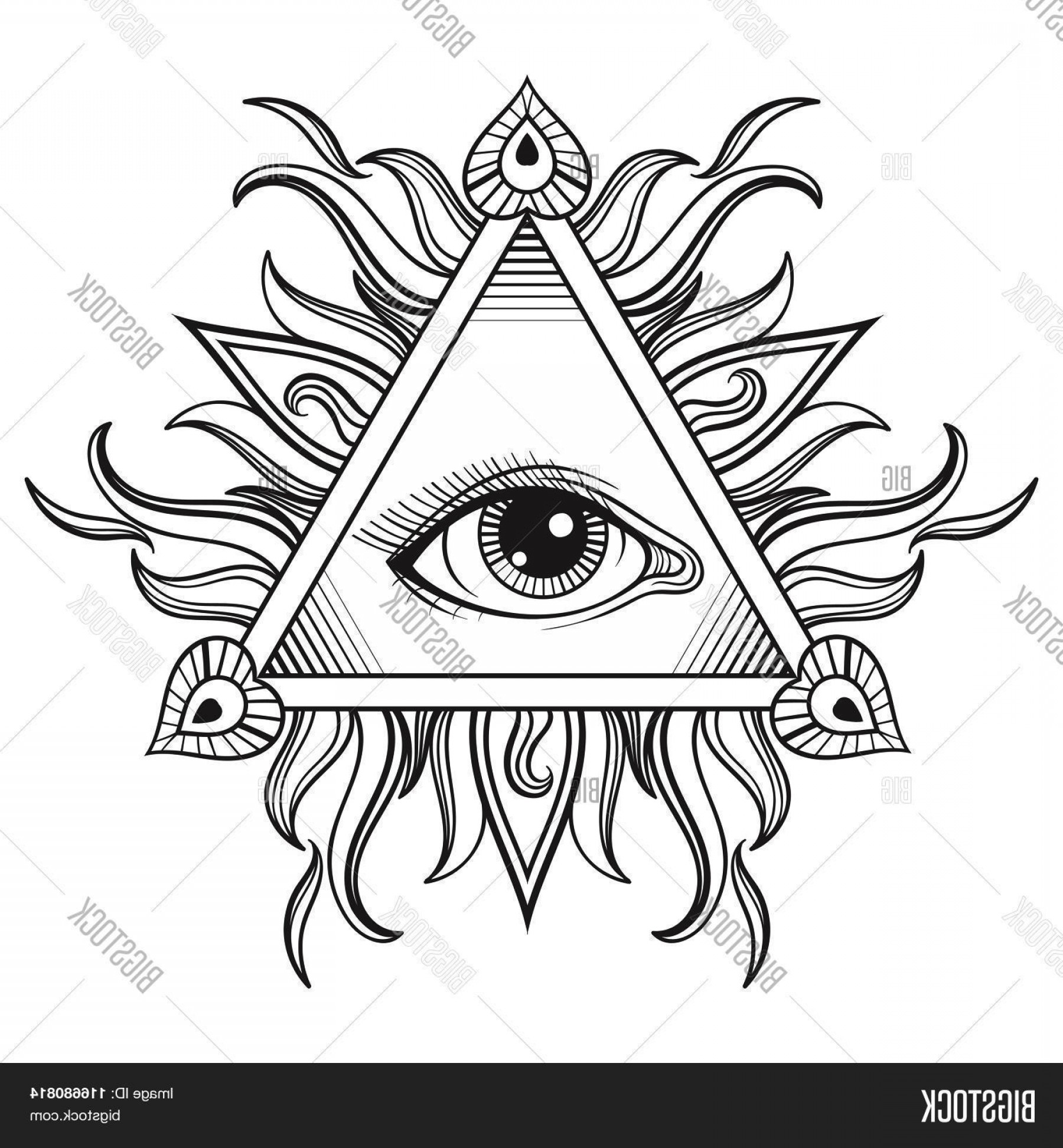 1800x1944 Stock Vector Vector All Seeing Eye Pyramid Symbol In Tattoo