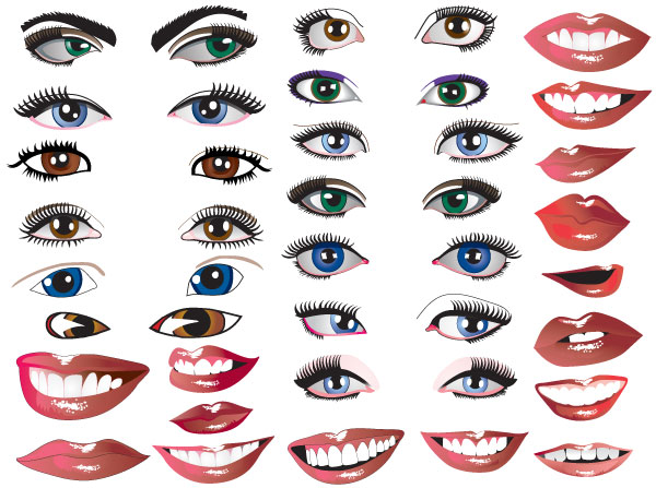 600x447 Eyes Ampamp Mouths Vector Download Free Vector Art Free Vectors