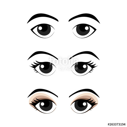 500x500 Set Of Cartoon Eyes, Vector Illustration Stock Image And Royalty