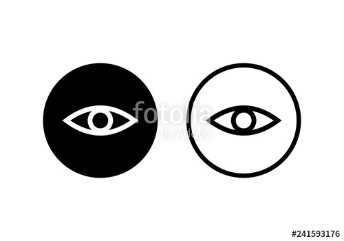 500x350 Eye Icon Vector Look And Vision Icon Eye Vector Icon Stock