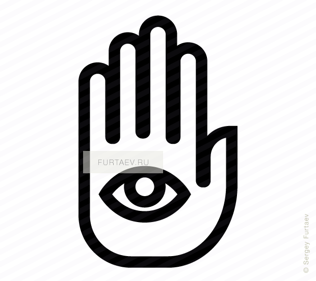620x553 Hand Eye Vector Icon