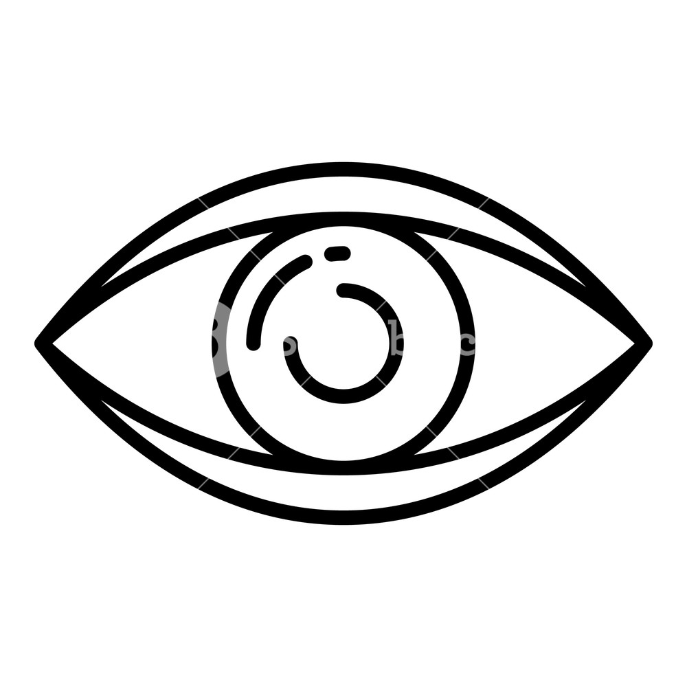 1000x1000 Healthy Eye Icon Outline Healthy Eye Vector Icon For Web Design