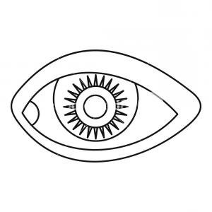 300x300 Human Eye Icon Outline Illustration Of Human Eye Vector Icon