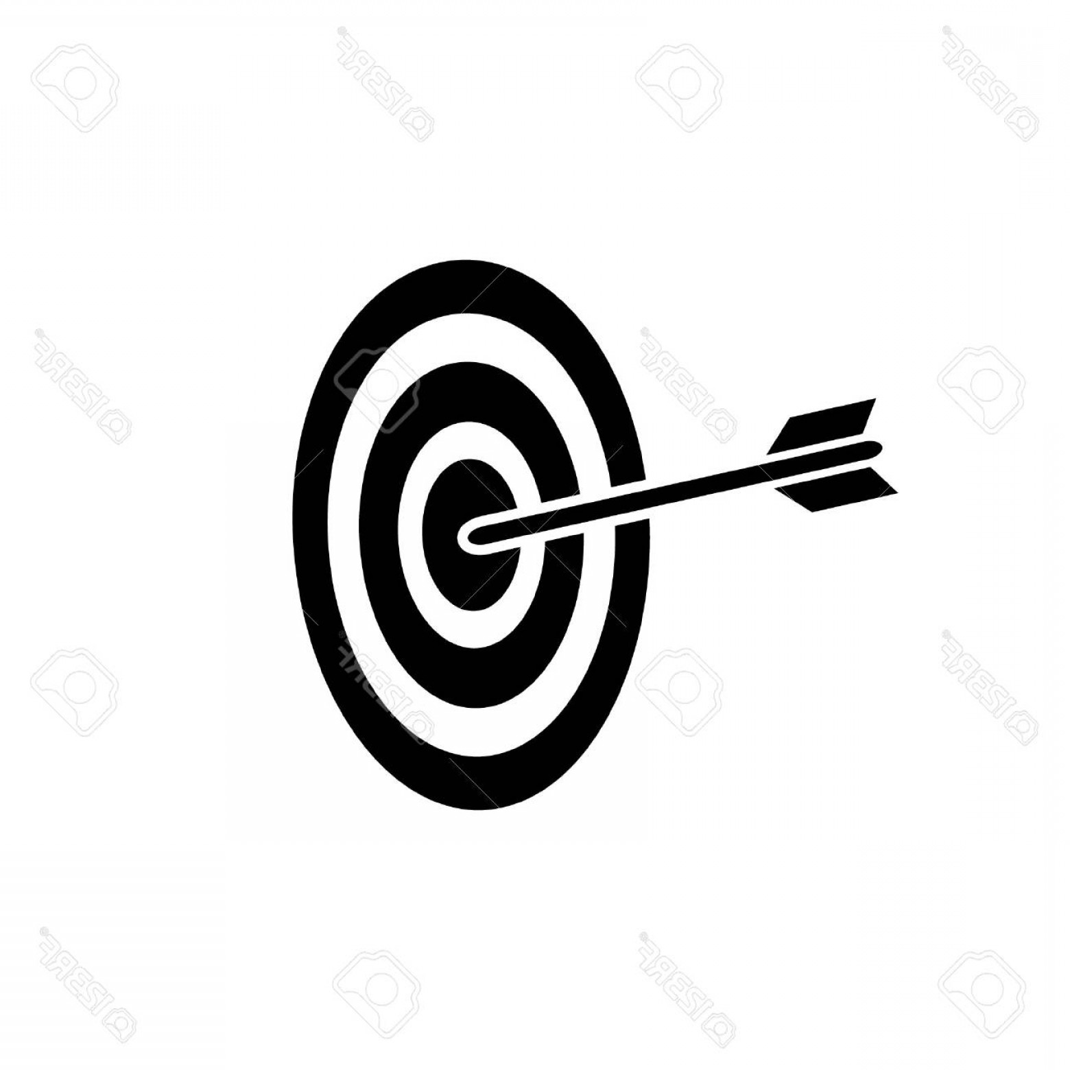 1560x1560 Photostock Vector Archery Arrow In Target Bulls Eye Vector Icon