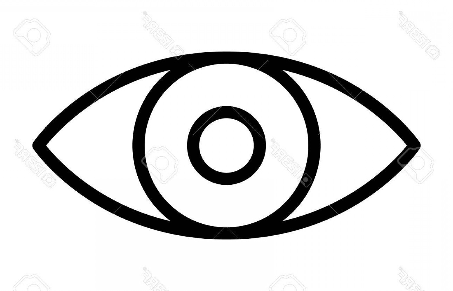 1560x1002 Photostock Vector Eye Retina Scan Or Optometry Eye Exam Thin Line