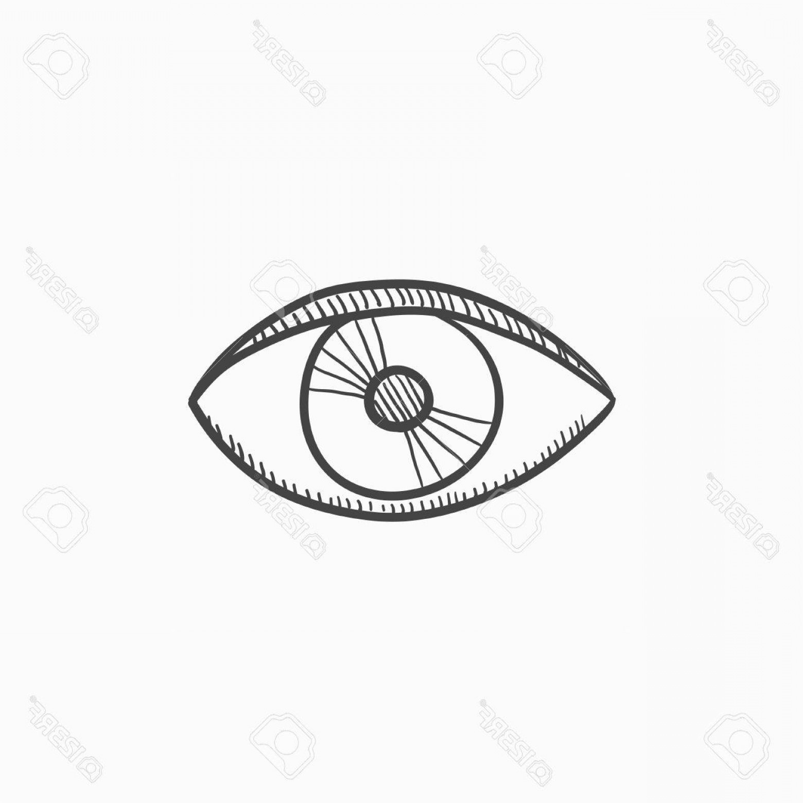 1560x1560 Photostock Vector Eye Vector Sketch Icon Isolated On Background