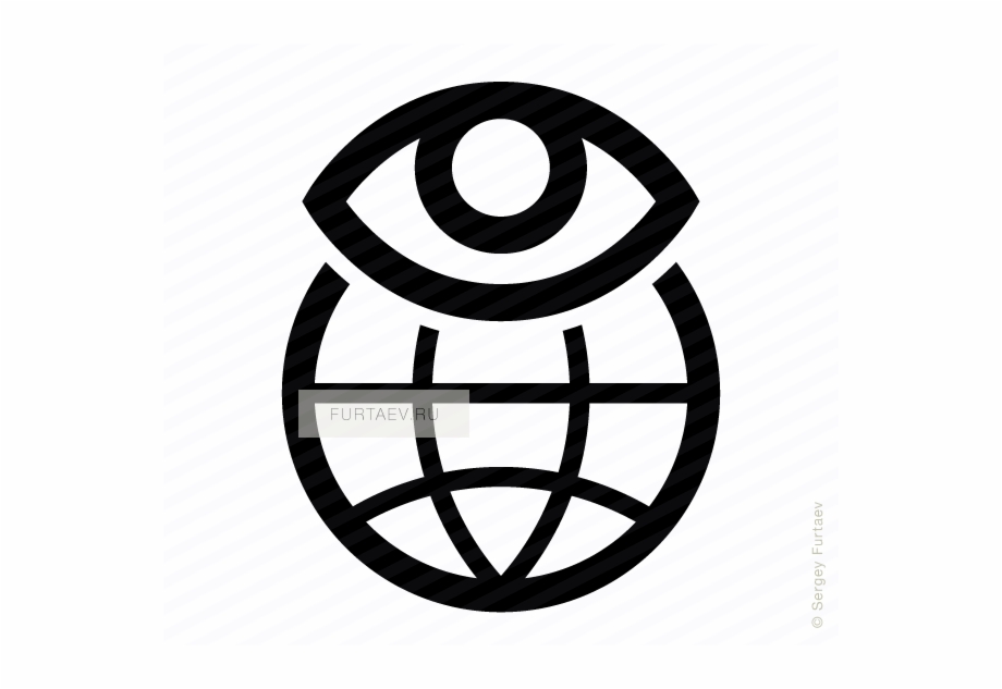 920x633 Vector Icon Of Globe Under Eye