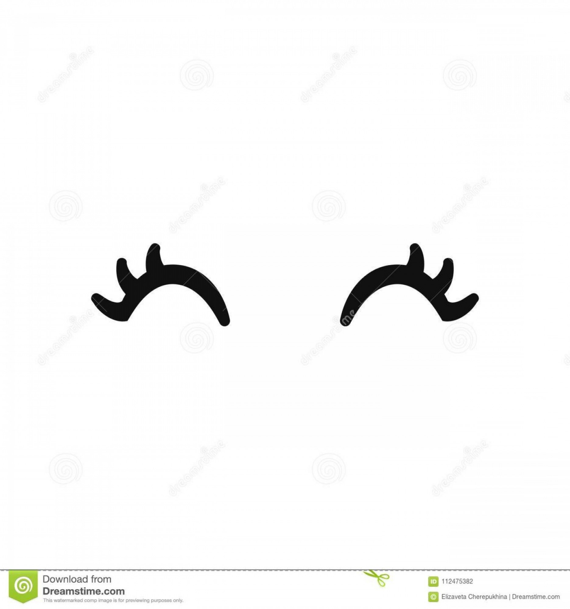 1872x2001 Vector Unicorn Eyelashes Closed Woman Eyes Vector Icon Cute Design