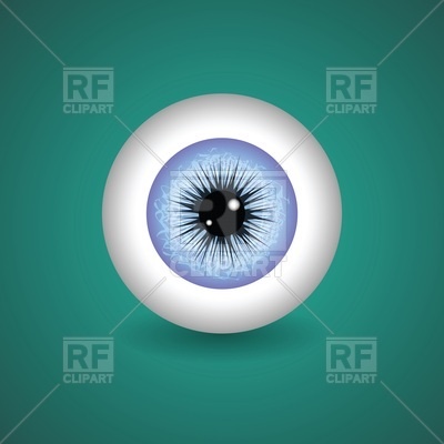 400x400 Blue Eyeball Vector Image Of Objects