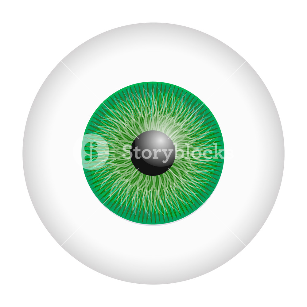 1000x1000 Green Iris Eyeball Mockup Realistic Illustration Of Green Iris