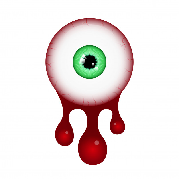 626x626 Halloween Blood Eyeball Vector Premium Download