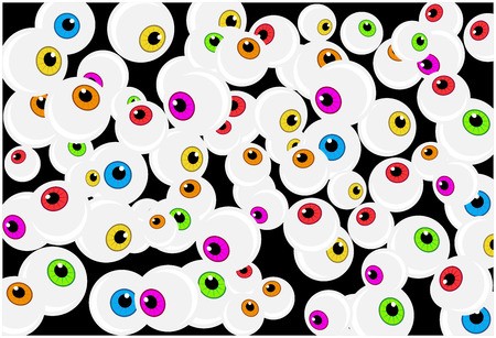 450x307 Halloween Eyeball Vector Background Colorful Cartoon Pupil, Eye