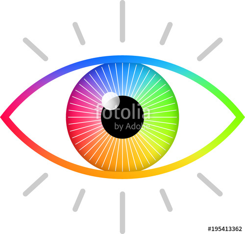 500x478 Colorful Eye Or Eyeball Vector Icon Illustration Vision Logo