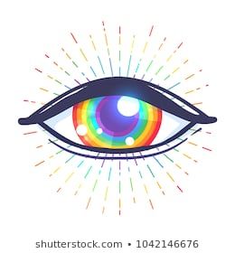 260x280 Rainbow Colored Eye Flag Of Lgbt Community Inside Eyeball Vector