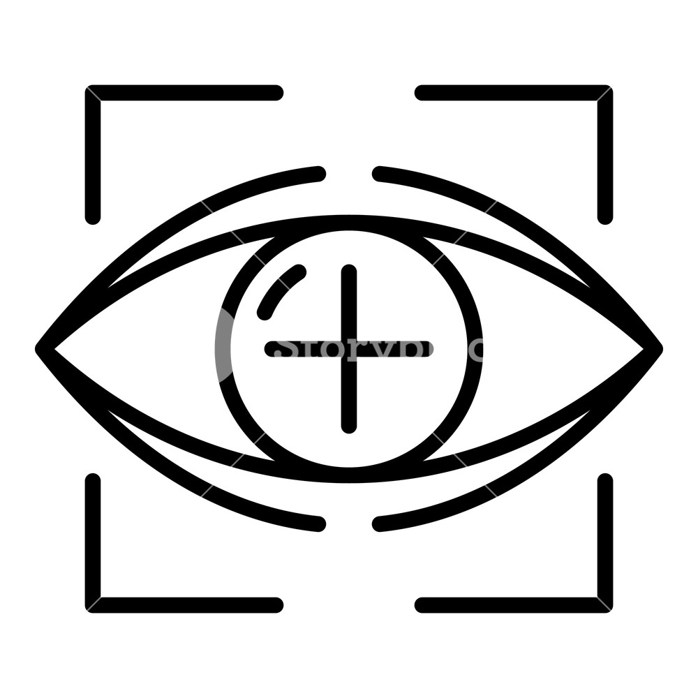 1000x1000 Target Eyeball Icon Outline Target Eyeball Vector Icon For Web