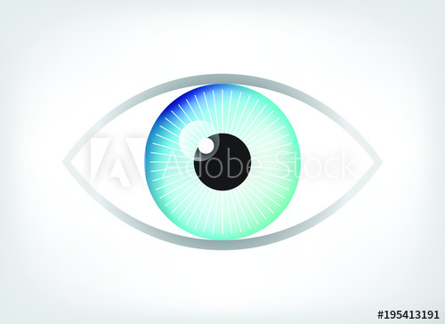 500x364 Colorful Eye Or Eyeball Vector Illustration Vision Logo Design