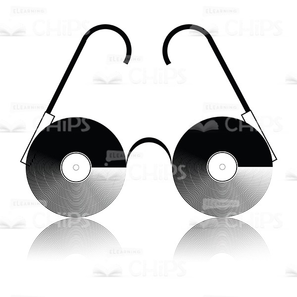 600x600 Compact Disk Eyeglasses Vector Image