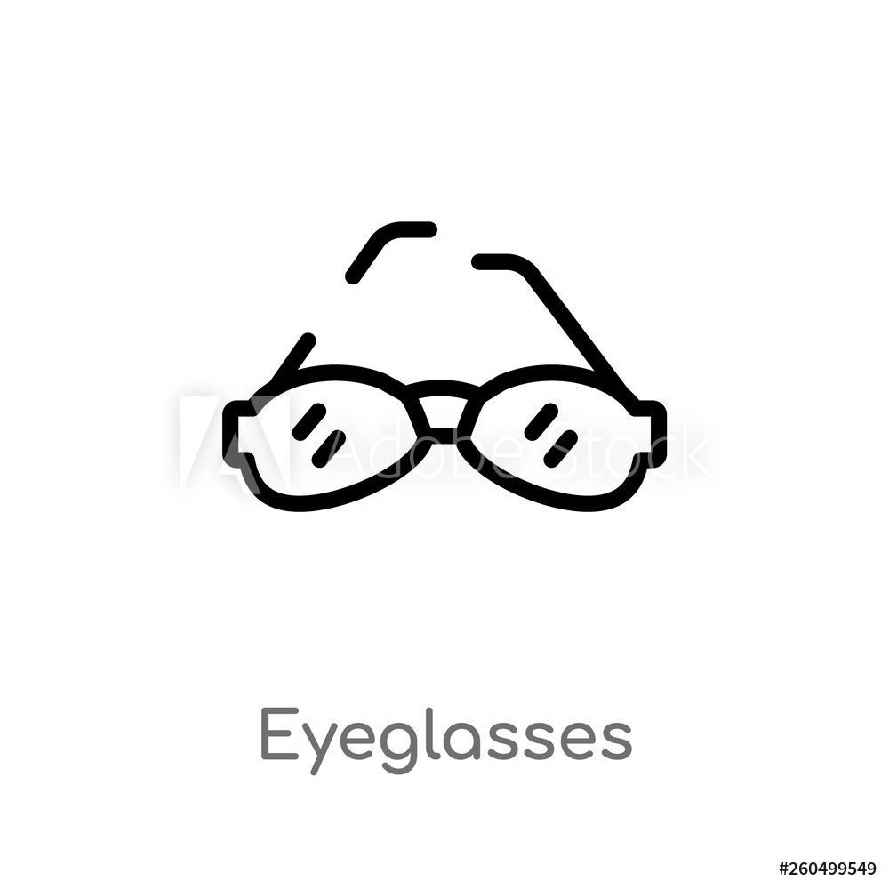 1000x1000 Photo Art Print Outline Eyeglasses Vector Icon Europosters