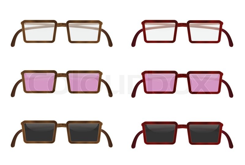 800x540 Set Of Folded Eyeglasses Vector Stock Vector Colourbox