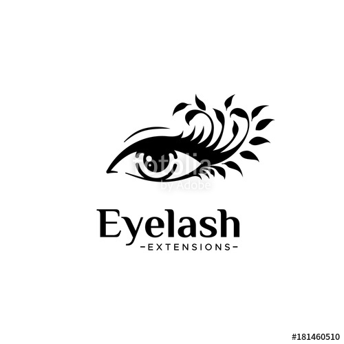 Eyelash Extension Logo Vector Illustration In A Modern Style 500x500 Eyelash Extension Logo Vector Illustration In A Modern Style