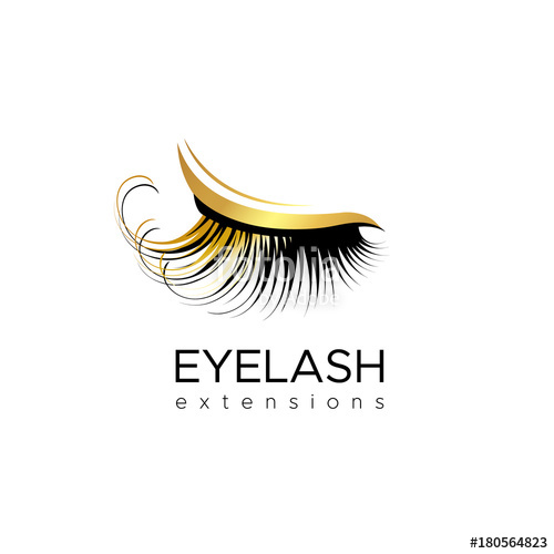 Eyelash Extension Logo Vector Illustration In A Modern Style 500x500 Eyelash Extension Logo Vector Illustration In A Modern Style