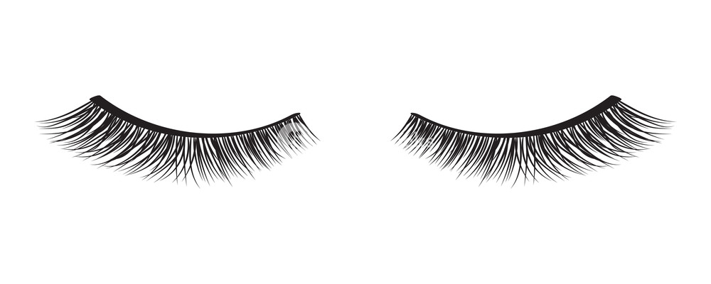 Black False Eyelashes Mascara Decorative Element Vector 1000x400 Black False Eyelashes Mascara Decorative Element Vector