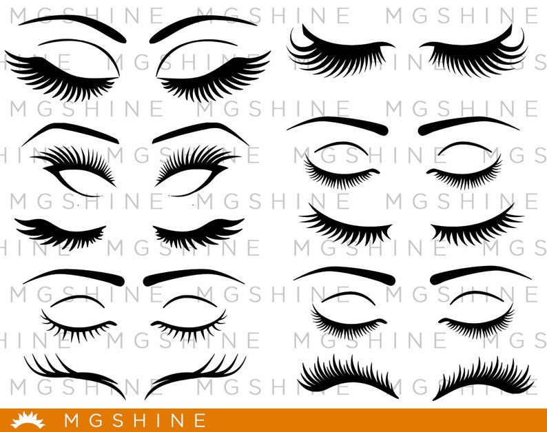 Eyelashes Vector Free At Vectorified.com | Collection Of Eyelashes ...