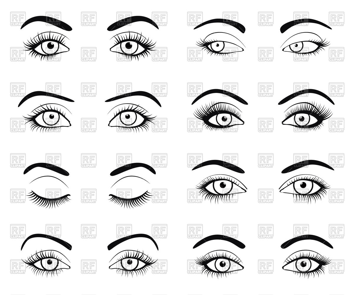 Eyelashes Vector Free At Vectorified.com | Collection Of Eyelashes ...