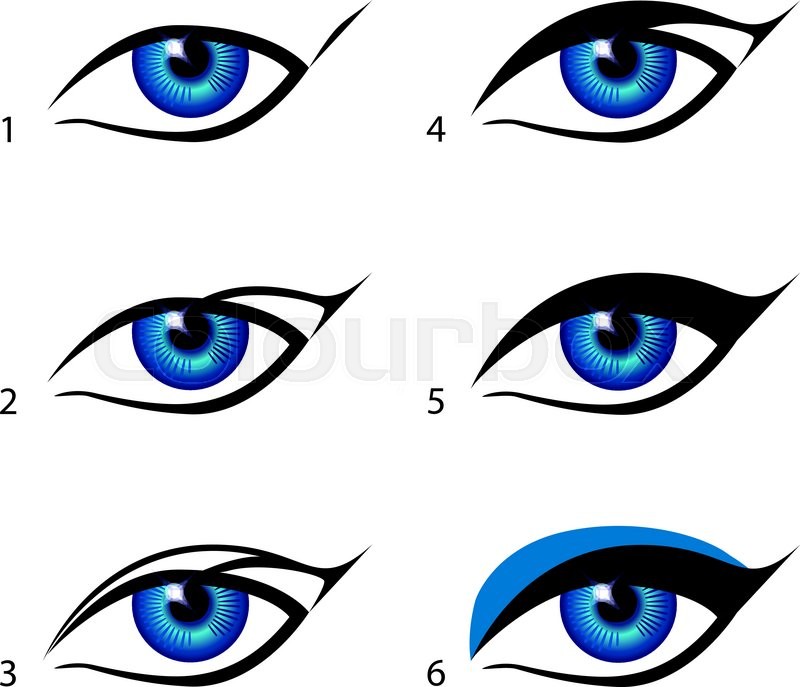 800x687 Eyeliners Set Winged Eyeliner Is A Stock Vector Colourbox