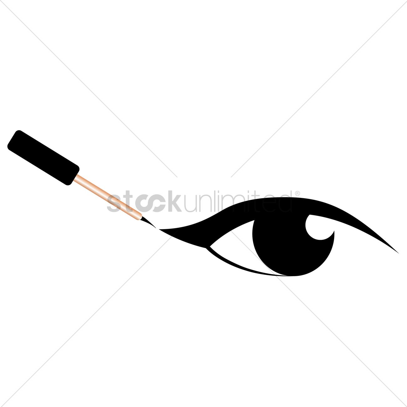 1300x1300 Free Eye With Eyeliner Vector Image