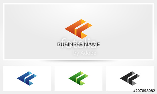 500x300 F Letter Hole Alphabet Excavation Logo Stock Image And Royalty