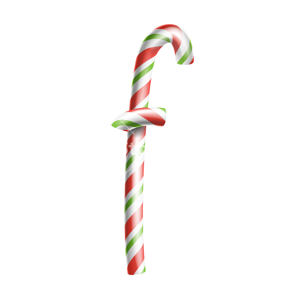 1000x1000 Letter F Vector Realistic Candy Cane Alphabet Symbol