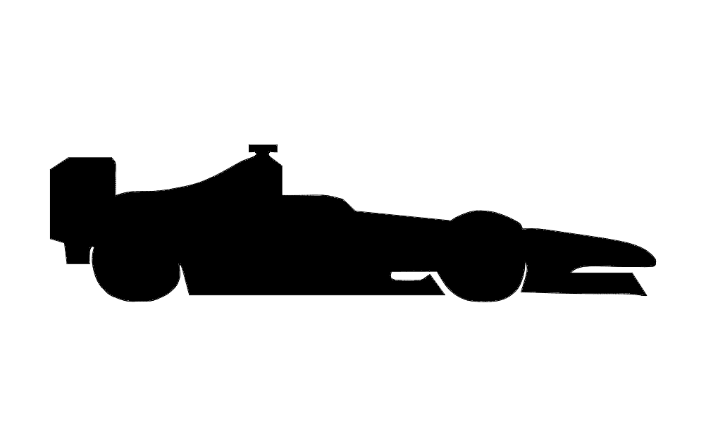 1002x633 Formula Car Silhouette Graphic Design Vector