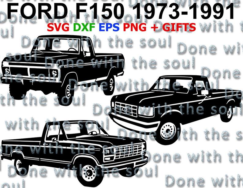 794x614 Ford Ford Pick Up F Ford Pickup Car Vector Etsy