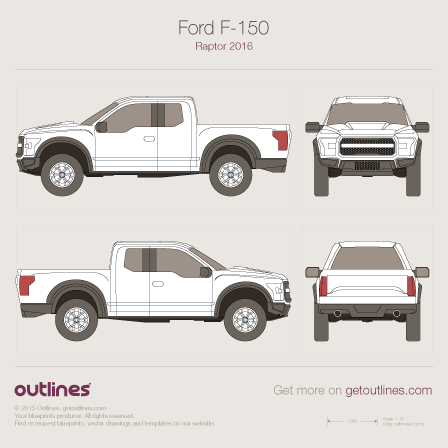 448x448 Ford F Raptor Pickup Truck Drawings
