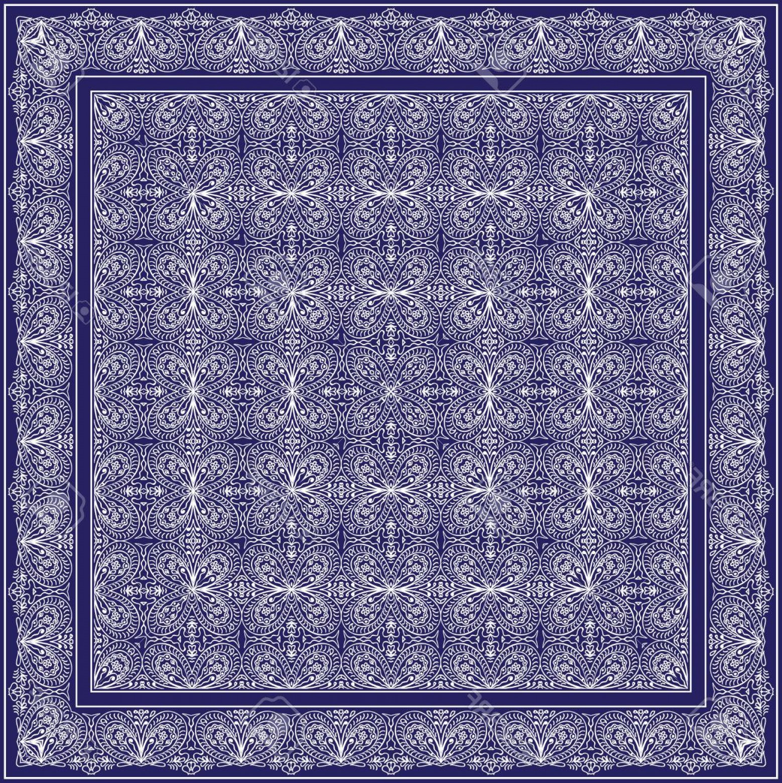 1558x1560 Vector Blue Bandana Fabric Hoodamathrun